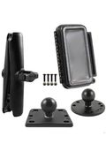 RAM Mounts vodotěsné pouzdro AQUABOX™ střední s dlouhým ramenem na motorku na nádržku brzdové kapaliny, sestava RAM-B-182-AQ2-CU